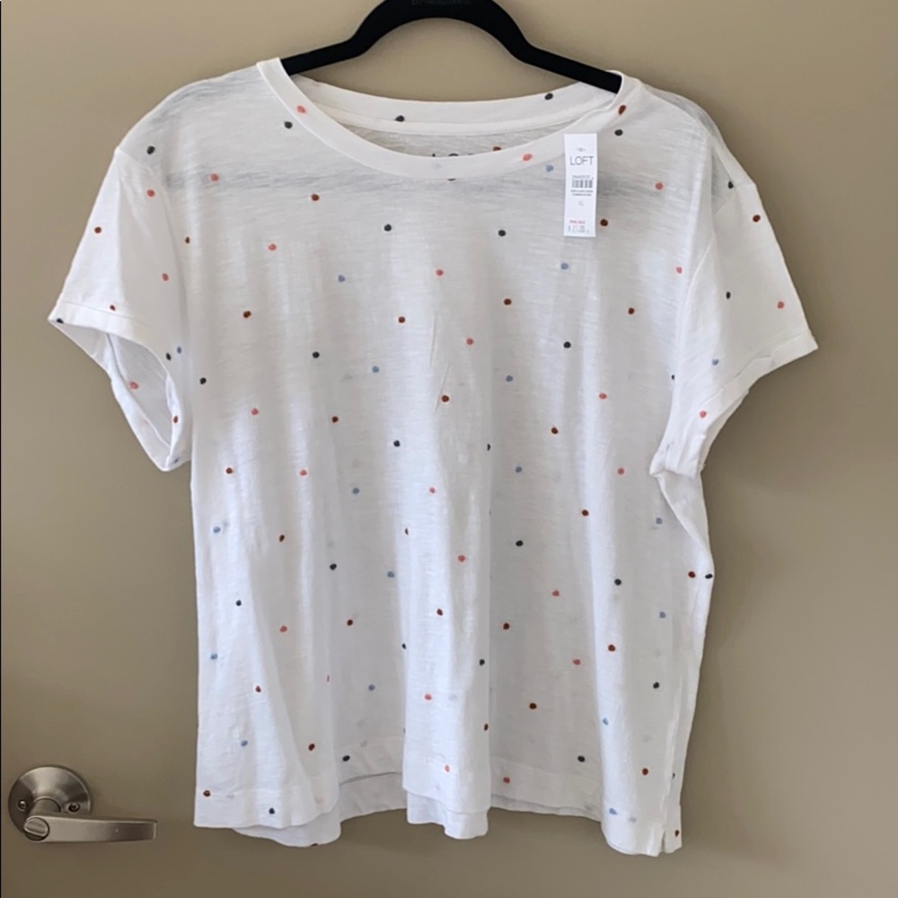 Embroidered Polka Dot T Shirt NWT